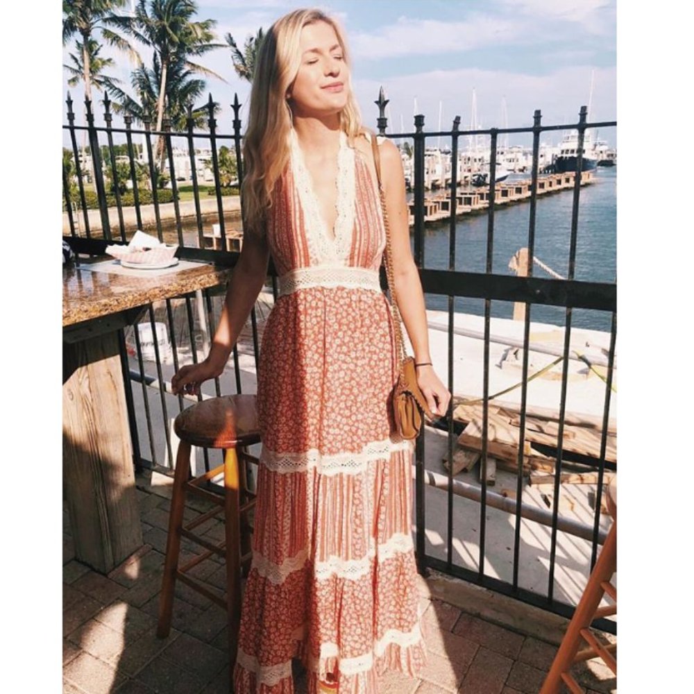 LOST + WANDER Maxi Dress Medium NWT - Picture 2 of 6